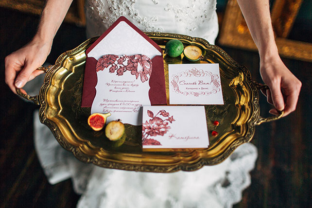 госеннее утро невесты в ярких тонах, приглашения