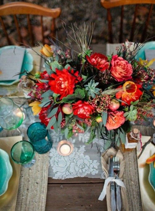 Осенняя свадьба: 40 идей для оформления стола 