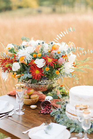 Осенняя свадьба: 40 идей для оформления стола 