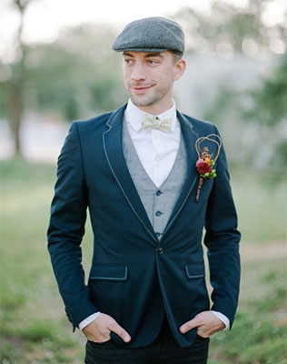 осенний образ жениха, костюм-тройка