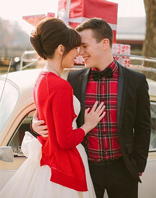 осенний образ жениха, костюм и рубашка в клетку