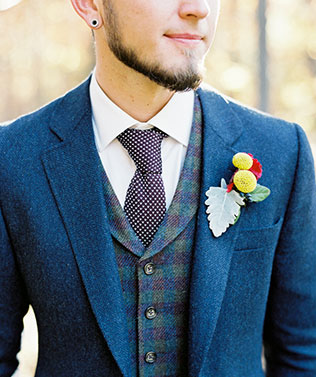 осенний образ жениха, костюм из твида