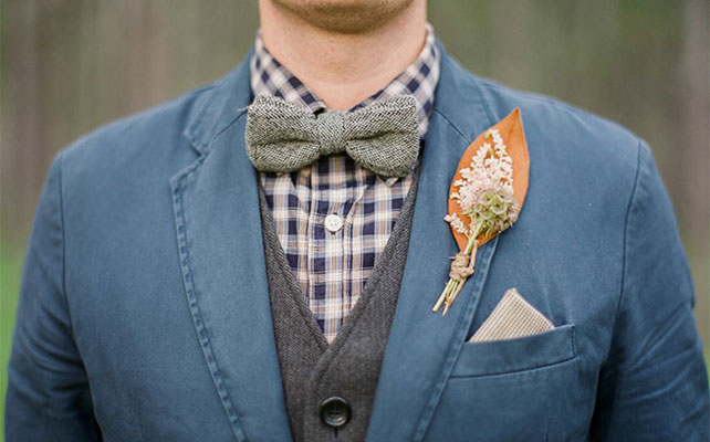 осенний образ жениха, бабочка