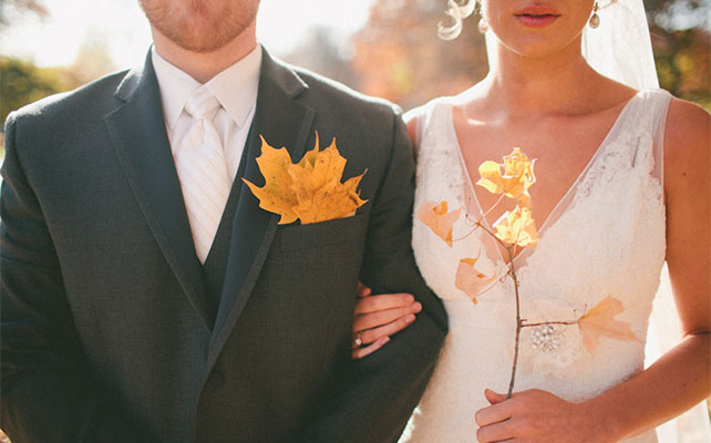 осенний образ жениха, бутоньерка