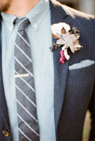 осенний образ жениха, бутоньерка