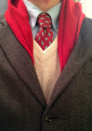 осенний образ жениха, жених в шарфе