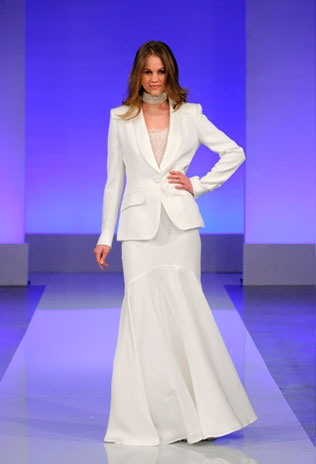 осенний образ невесты, невеста в пиджаке