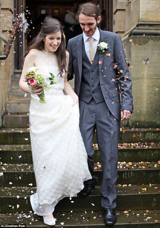 Осенний образ невесты, вязаное свадебное платье