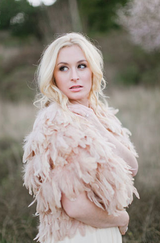 Осенний образ невесты, вязаное болеро