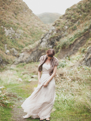 Осенний образ невесты, вязаное болеро