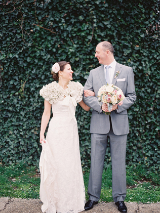 Осенний образ невесты, вязаное болеро