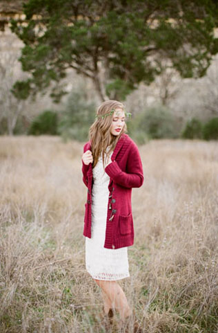 Осенний образ невесты, кардиган