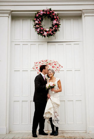 Осенний образ невесты, сапоги