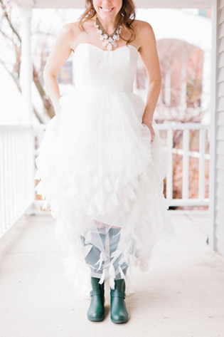 Осенний образ невесты, сапоги