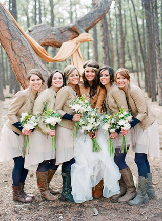 Осенний образ невесты, сапоги