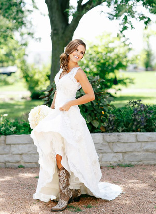 Осенний образ невесты, сапоги