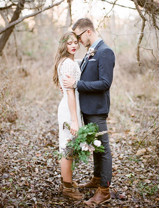 Осенний образ невесты, сапоги