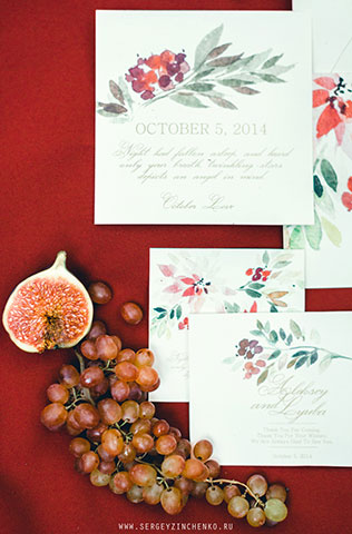 Осенняя фотосессия лав стори в стиле fine art, полиграфия, акварель