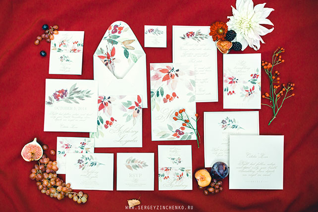 Осенняя фотосессия лав стори в стиле fine art, полиграфия, акварель