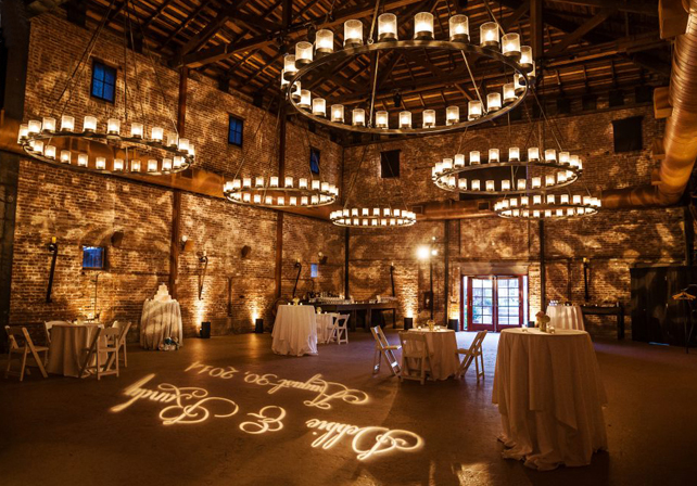 освещение на свадьбе, гобо-подсветка 