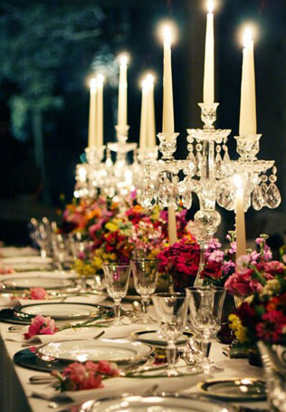 освещение на свадьбе в стиле гламур 