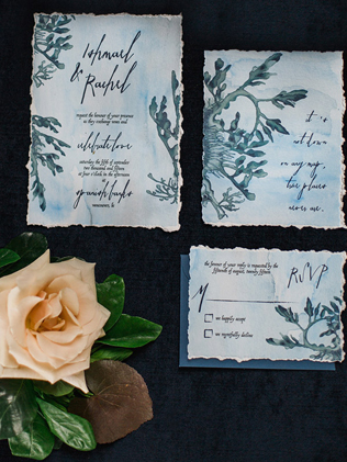 Бумажное вдохновение: свадебная полиграфия с оторванными краями 