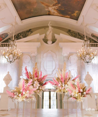 Оформление свадьбы пампасной травой 