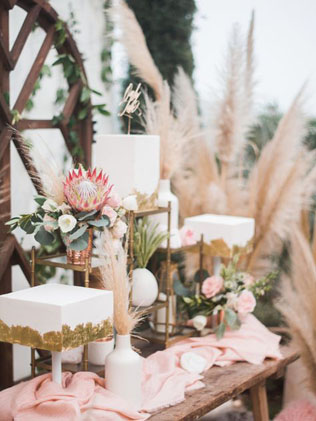 Оформление свадьбы пампасной травой 