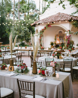 Оформление свадьбы пампасной травой 