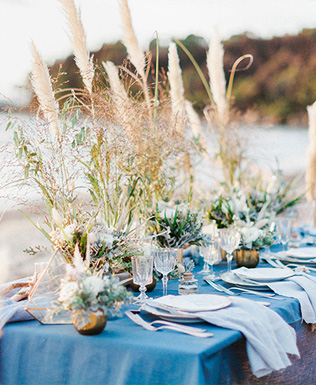 Оформление свадьбы пампасной травой 