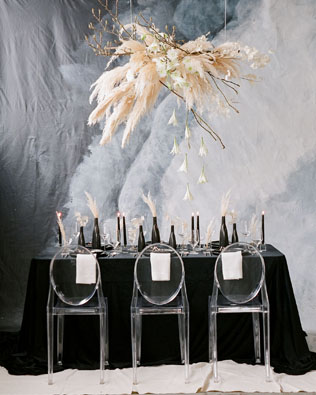 Оформление свадьбы пампасной травой 