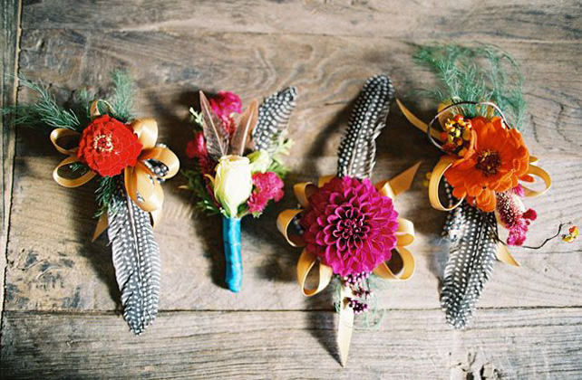 Свадьба в деталях: легкие и невесомые перья 