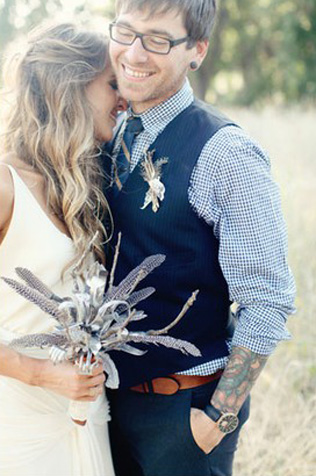 Свадьба в деталях: легкие и невесомые перья 