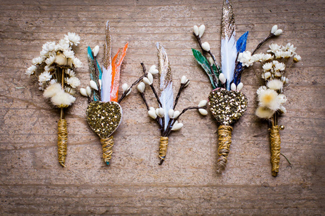 Свадьба в деталях: легкие и невесомые перья 