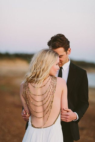 40 украшений для открытой спины, невеста и жених