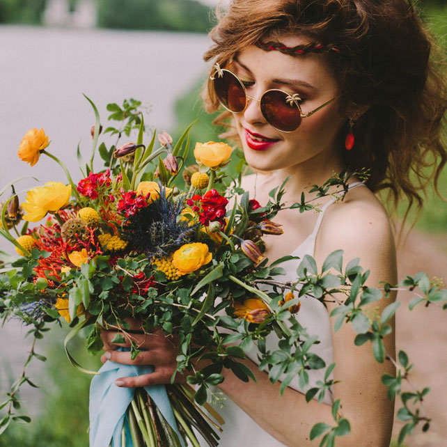 По дороге к любви, невеста с букетом