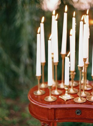 Свадьба в деталях: свечи и подсвечники 