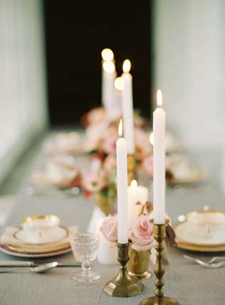 Свадьба в деталях: свечи и подсвечники 