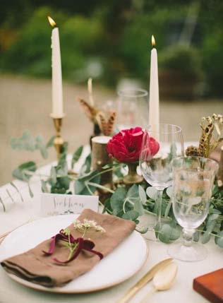 Свадьба в деталях: свечи и подсвечники 