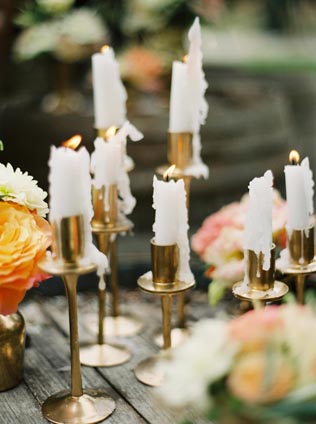 Свадьба в деталях: свечи и подсвечники 
