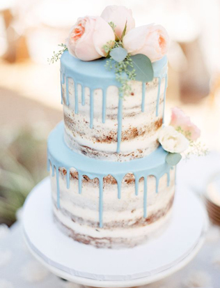 40 потрясающих свадебных тортов с подтеками  