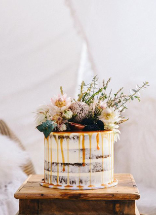 40 потрясающих свадебных тортов с подтеками  