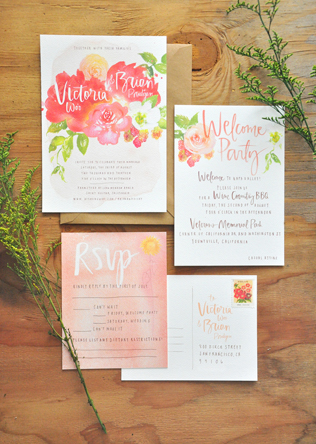 55 примеров свадебной полиграфии с цветочными мотивами 