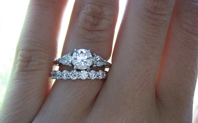 набор помолвочного и обручального колец