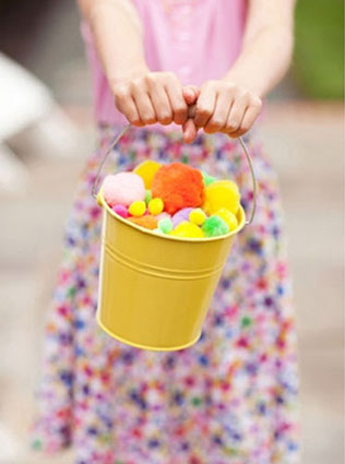 помпоны в декоре свадьбы, церемония