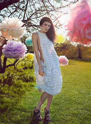 помпоны в декоре свадьбы, фотосессия