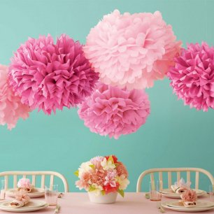 Вдохновение: помпоны в декоре свадьбы