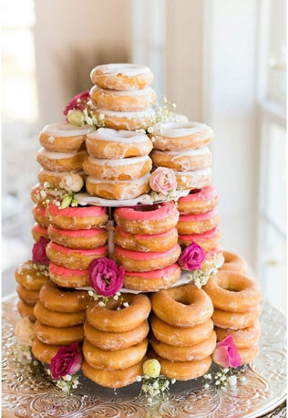 Пончики на свадьбе: 5 сладких идей для декора 