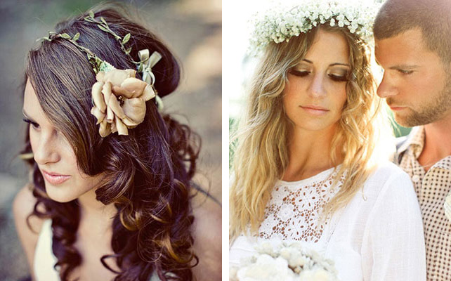 причёска невесты в стиле рустик