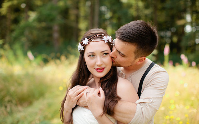 причёска невесты в стиле рустик